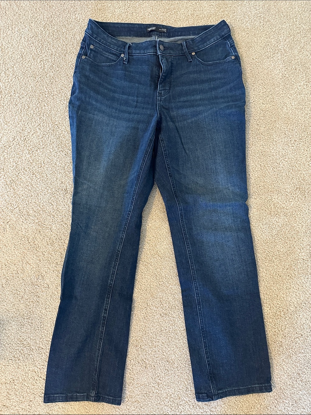 Simply Vera Vera Wang Dark Blue Straight Leg Jeans
